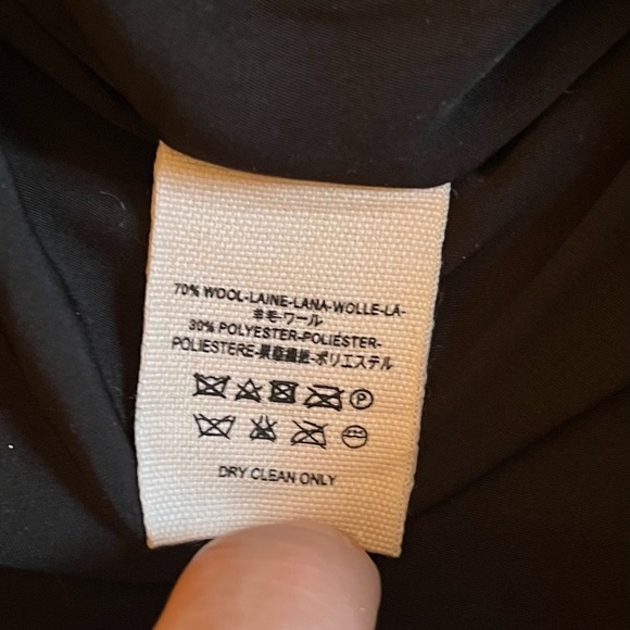 Free People Black Tweed Wide-Leg Wool Pants - Picture 4 of 9